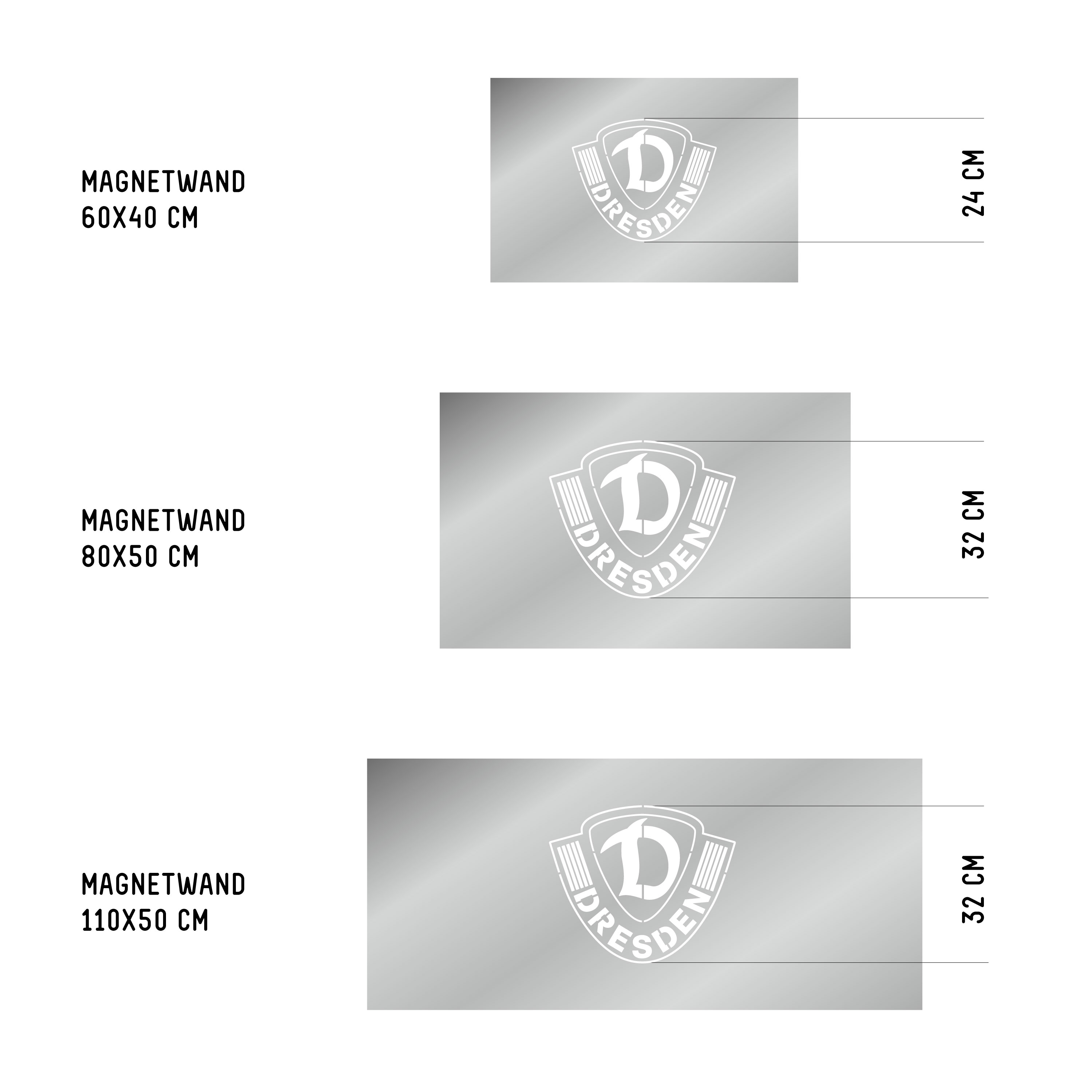 Dynamo Dresden Magnetwand Magnettafel Memoboard flach