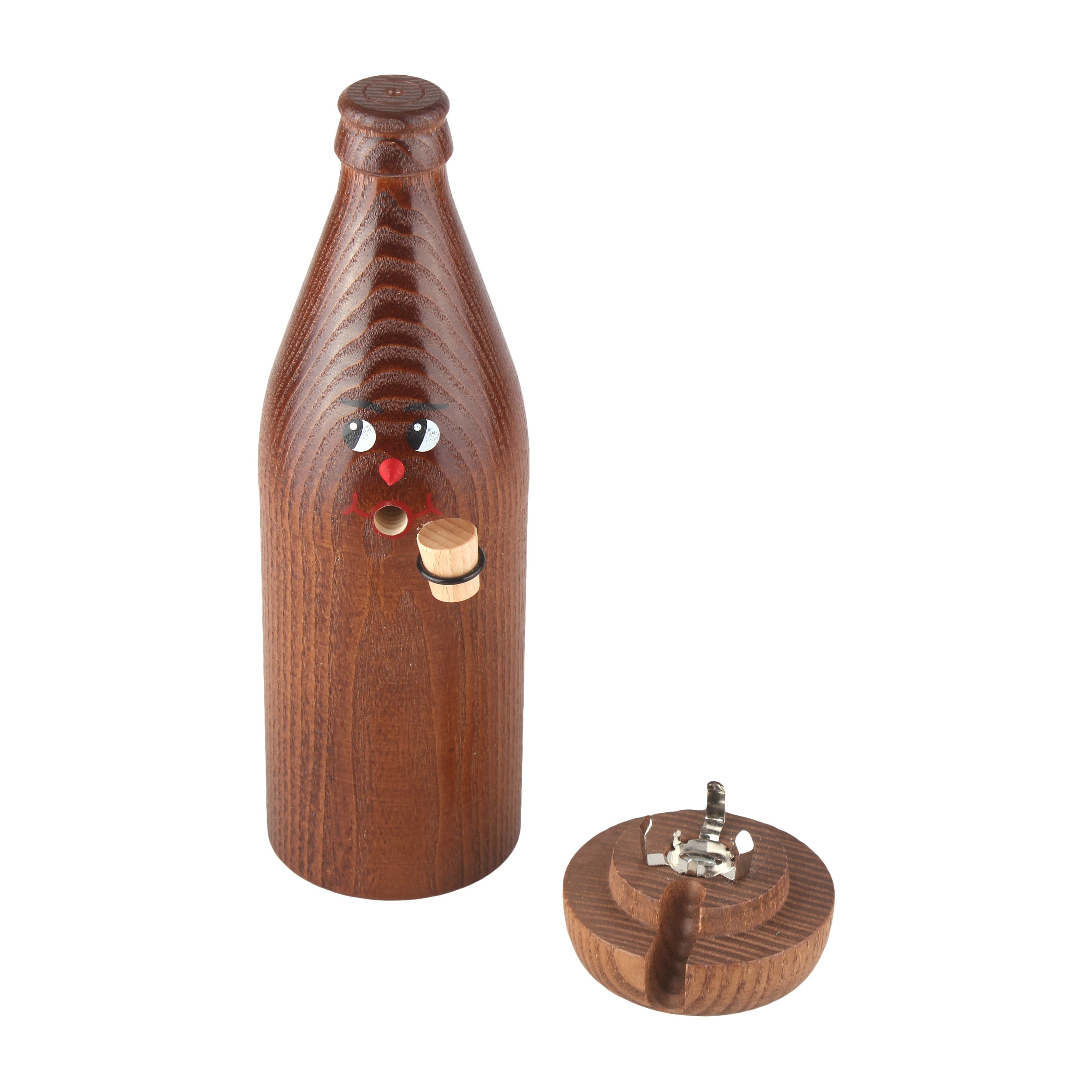 Räucherflasche Räucherfigur Rauchfigur Räuchermännchen Bier Euroflasche 0,5 - braun